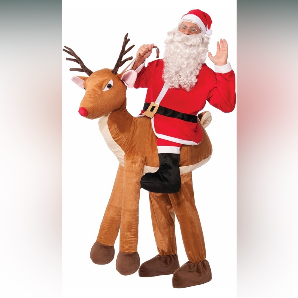 🎅Forum Novelties Men's Santa Ride-A-Reindeer Adult Costume🦌